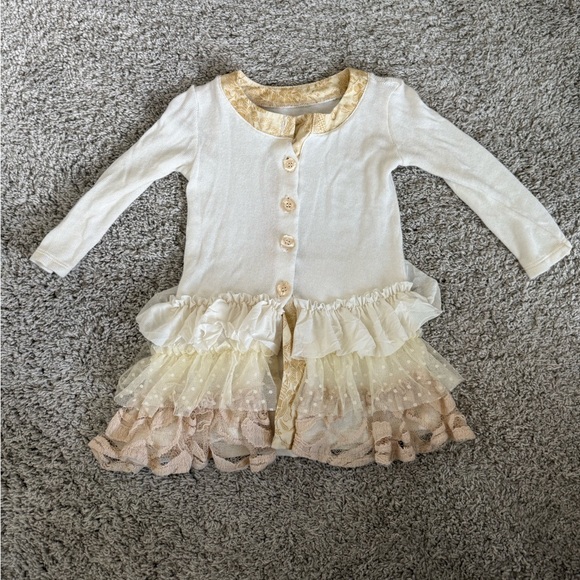 Persnickety Ivory Cream Lace Button Front dress size 18 months - Picture 1 of 2